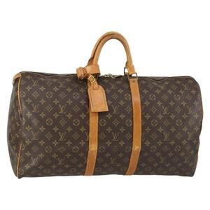 LOUIS VUITTON Monogram Keepall 55 Boston Bag M41424 LV Auth 155373